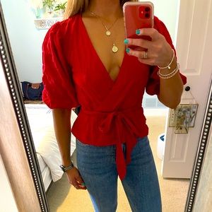 Red H&M Blouse